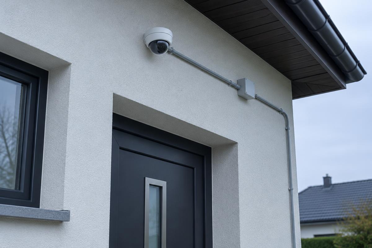 Instalace dometové bezpečnostní kamery na fasádu rodinného domu